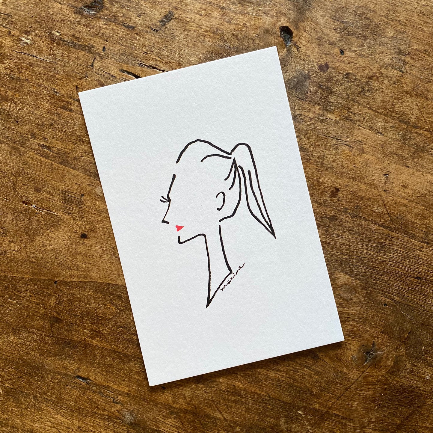 Postcard "Parisienne / Profile"