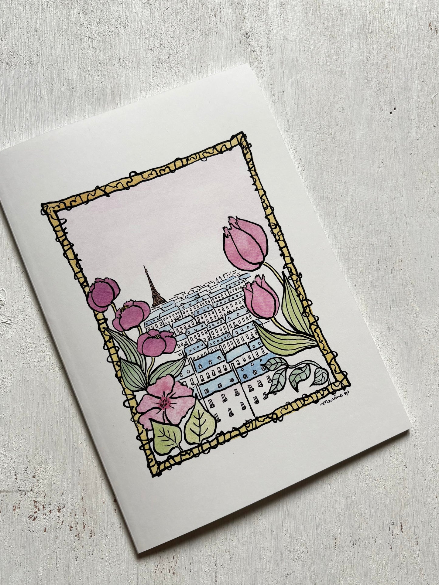 Illustrated Notebook – Paris & Flowers