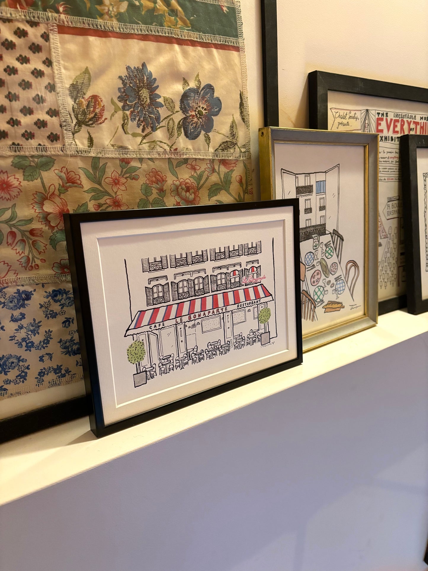 Illustration print A5 / Parisian Café – Saint-Germain-des-Prés