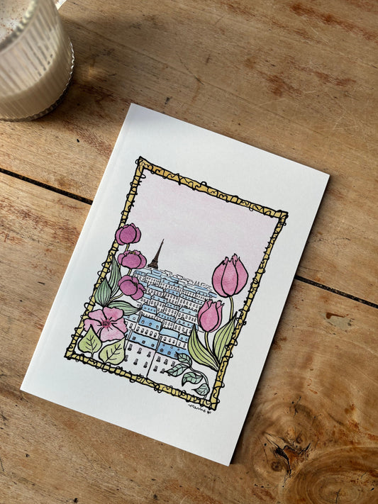 Illustrated Notebook – Paris & Flowers