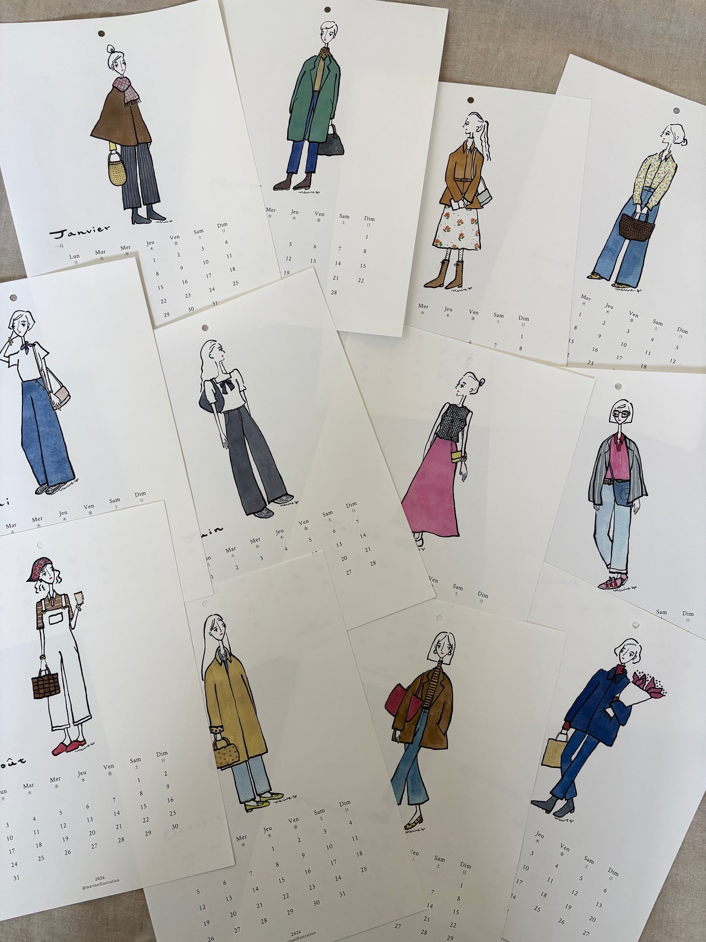  Calendar 2025 "Parisiennes" 